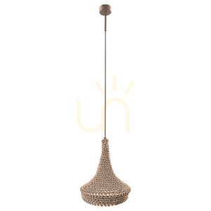 Pendellampa Antigo Mahaka beige stål/bomull 26 cm 5178 small 0