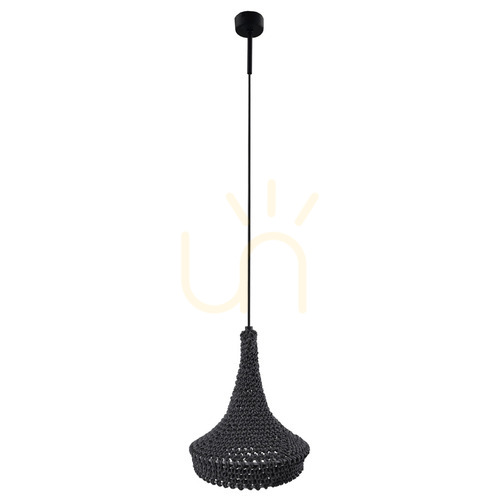 Kontrollera Pendellampa Antigo Mahaka grå stål/bomull 26 cm 5181