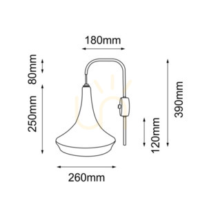Vägglampa Antigo Mahaka vit 39 cm E27 stål bomull 4032 small 1