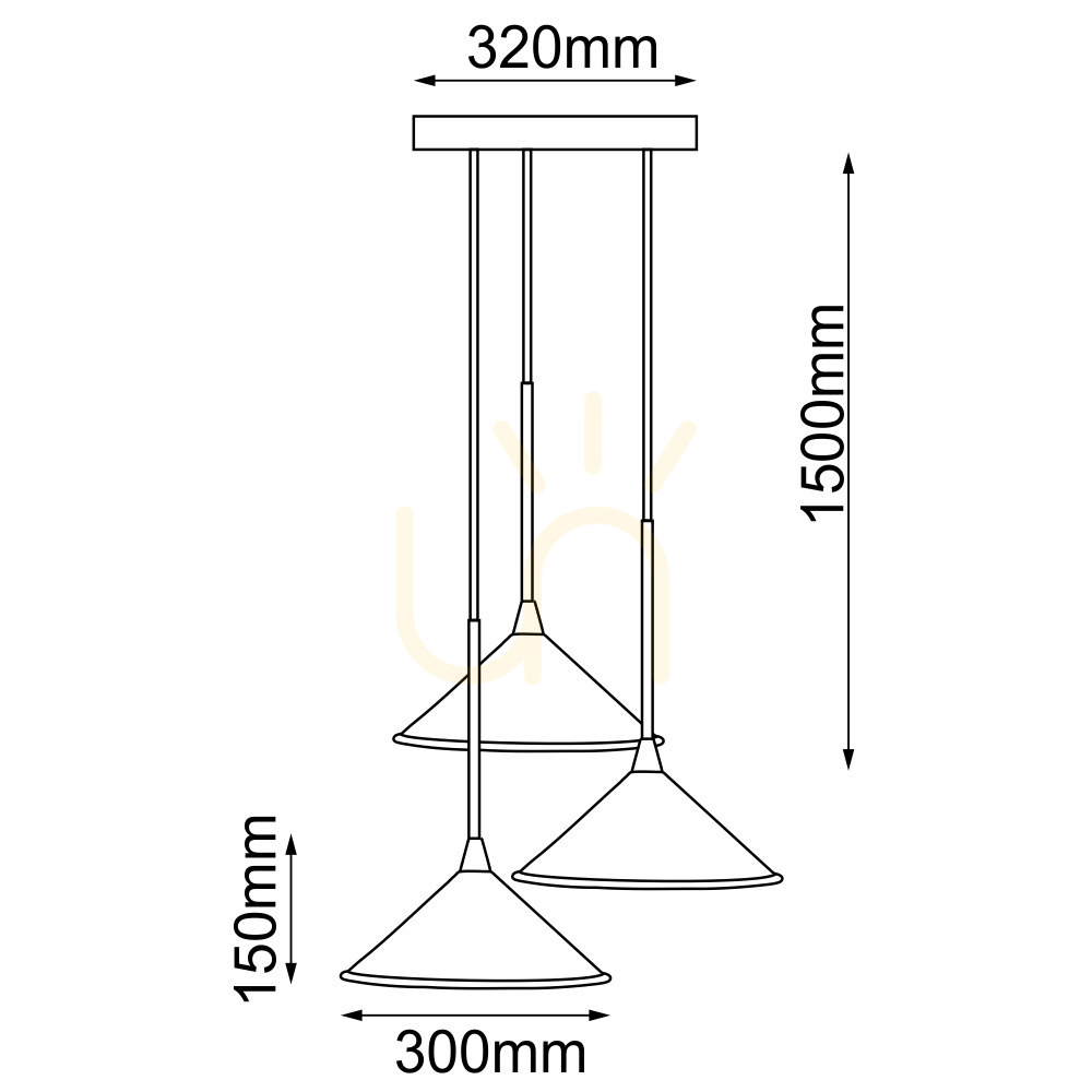 Utsikt Pendellampa Antigo Merto 3 svart stål 32 cm 5066 Pendellampa Antigo Merto 3 svart stål 32 cm 5066