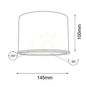 Plafond Antigo Miki svart 14,5 cm LED ES111 1117 small 1