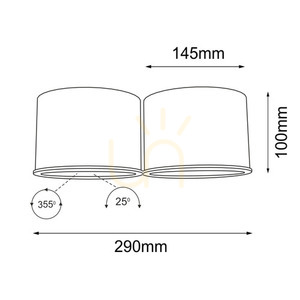 Plafond Antigo Miki 2 svart LED ES111 1118 small 1