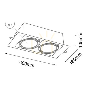 Inbyggd armatur Antigo Muko 2 svart LED ES111 3313 small 1