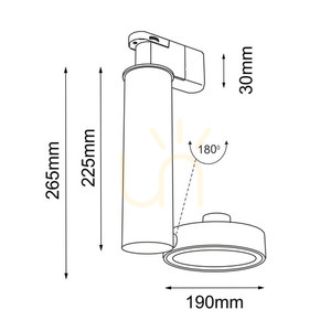 Spotlight Antigo Natori vit LED ES111 3-fas 7691 small 1