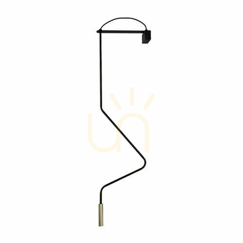 Kontrollera Vägglampa Antigo No. Moon svart stål 100 cm G9 4012