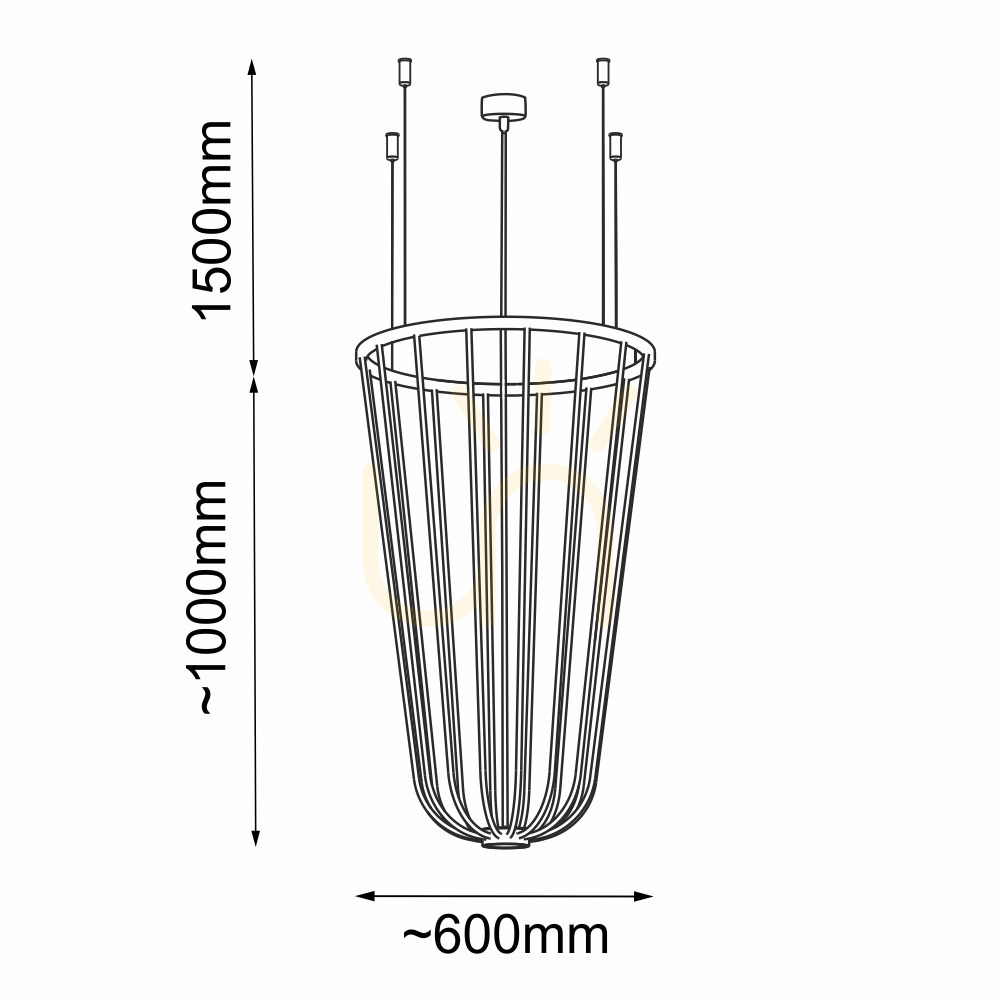 Utsikt Pendellampa Antigo no. moon A Z svart stål 60 cm LED GX53 5145 Pendellampa Antigo no. moon A Z svart stål 60 cm LED GX53 5145