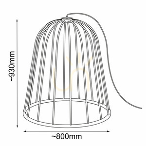 Golvlampa Antigo No. Moon svart stål GX53 93 cm small 1