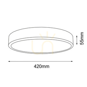Antigo Nomi 1149 LED-taklampa svart rund Ø42 cm 15,8 W 2017 lm 3000K small 1
