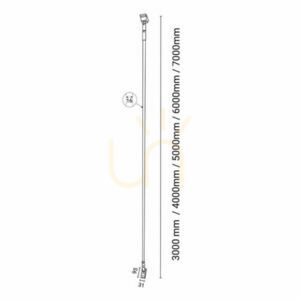 Linjär LED-lampa Antigo Surika vit 7000 mm 6039 small 1