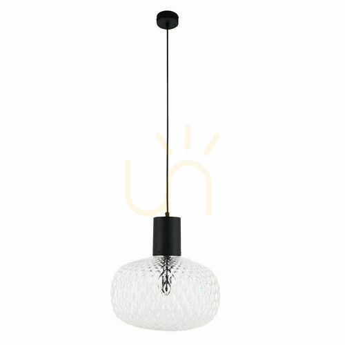 Kontrollera Pendellampa Antigo Tanpo svart glas stål 30 cm 5209