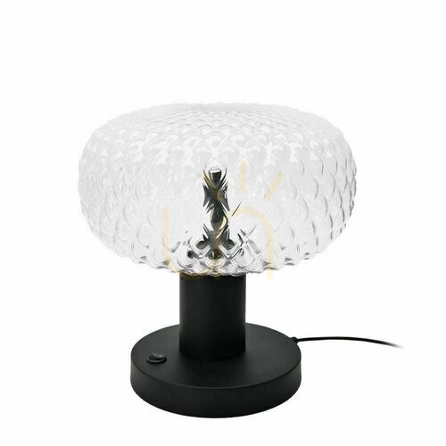 Kontrollera Bordslampa Antigo Tanpo svart stål glas G9 30 cm 2034
