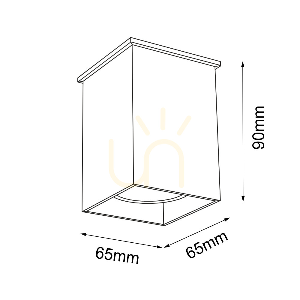 Utsikt Plafond Antigo Toda svart GU10 90 mm 1101 Plafond Antigo Toda svart GU10 90 mm 1101