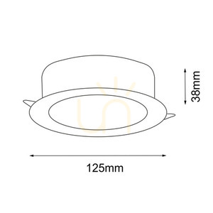Infälld LED-armatur Antigo Tottori IL vit 12,5 cm IP44 3000K 7726 small 1