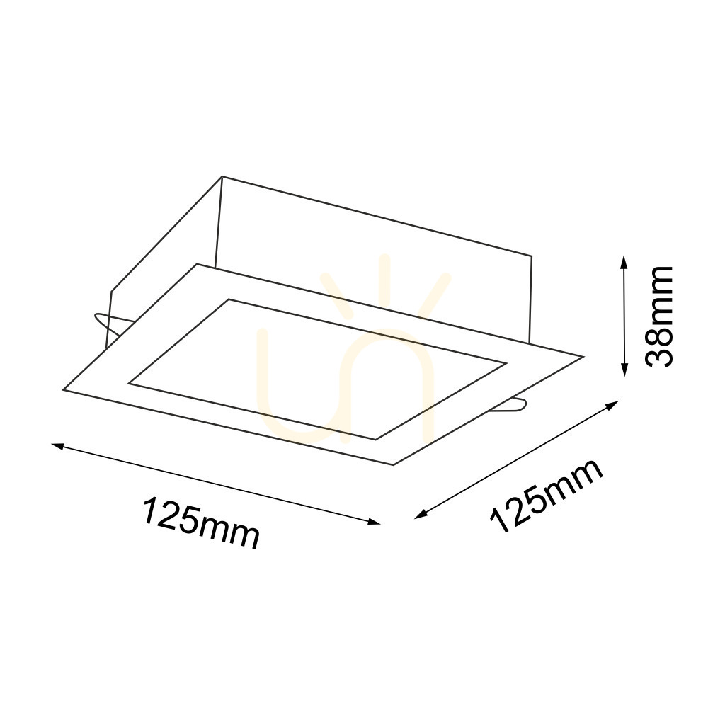 Utsikt Infälld LED-armatur Antigo Tottori IL vit 12,5 cm IP44 3000K 7727 Infälld LED-armatur Antigo Tottori IL vit 12,5 cm IP44 3000K 7727