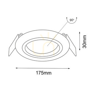 Infälld lampa Antigo Wasabi 7384 vit LED ES111 17,5x17,5 cm small 1