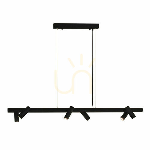 Kontrollera Taklampa Antigo Yabu 6 svart stål 120 cm 5067