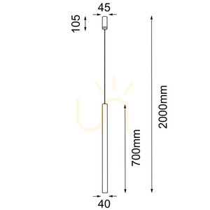 Pendellampa Antigo Yabu 7573 vit 700 mm LED MR11 small 1