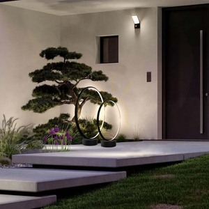 Stående utomhuslampa LED Antigo Abira ring Ø87 cm antracit 3000K 9914 small 3