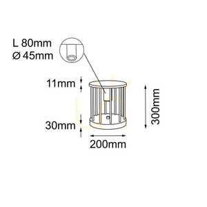 Utomhusstående lampa Antigo Hagi antracit 30 cm 9905 small 1