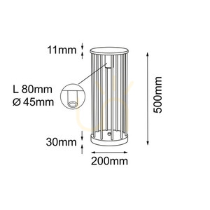 Stående trädgårdslampa Antigo Hagi antracit 50 cm 9906 small 1