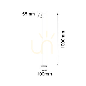 Utomhusvägglampa Antigo Hikone 9924 antracit 100 cm 4000K LED 1 Utomhusvägglampa Antigo Hikone 9924 antracit 100 cm 4000K LED small 1