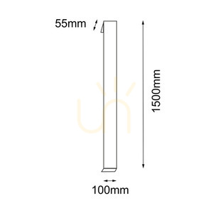 Utomhusvägglampa Antigo Hikone 150 cm antracit LED 3000K 9925 small 1