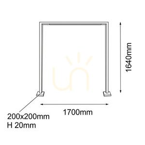 Utomhuslampa Antigo Taketa antracit 164 cm LED T8 9934 small 1