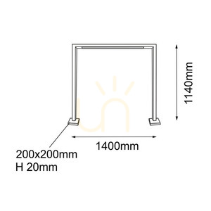 Utomhusstående ljus Antigo Taketa 9936 antracit LED T8 114 cm small 1