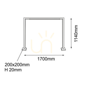 Utomhusstående ljus Antigo Taketa 9937 antracit 114 cm LED small 1
