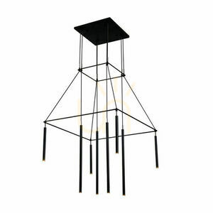 Pendellampa Antigo Alha H 9010 svart 8 ljus 75 cm LED G9 small 0