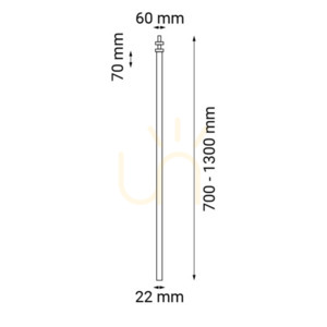 Infälld lampa Antigo Alha T 9126 polerad koppar 130 cm LED G9 small 1
