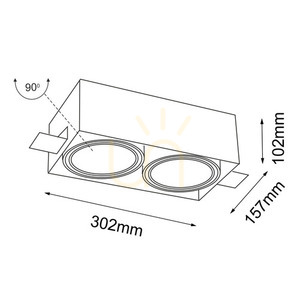Infälld armatur Antigo Komoro 2 vit LED ES111 7328 small 1