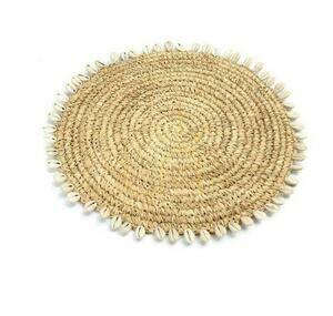 Grytunderlägg BAZAR BIZAR Raffia Shell, naturfärgat, 23 cm small 0