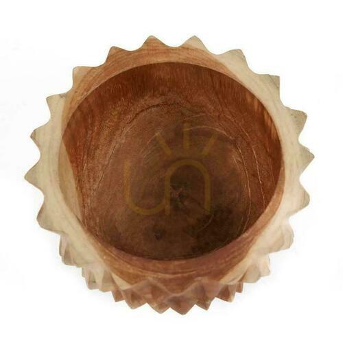 Kontrollera BAZAR BIZAR Teak Root Durian S skål i naturfärgat teakträ, 15 cm