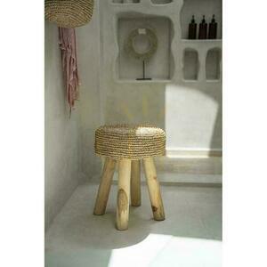 Pall BAZAR BIZAR Island Collection teakträ raffia naturbeige small 1