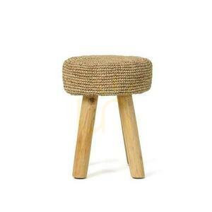 Pall BAZAR BIZAR Island Collection teakträ raffia naturbeige small 0