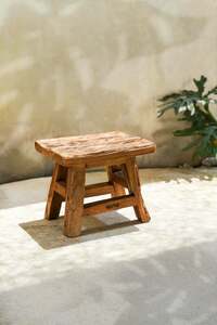 Bazar Bizar Yoke pall av återbrukad teak, natur, S small 7