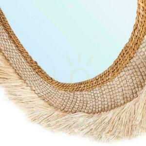 Spegel BAZAR BIZAR La Contessa Naturell Abaca Gräs 80 cm Mirrors small 1