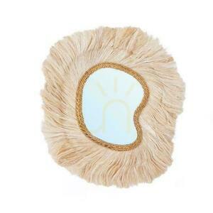 Spegel BAZAR BIZAR Naturell Abaca Gräs 90 cm Mirrors small 0