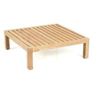 Puff BAZAR BIZAR Moyo modulär ottoman återvunnet teakträ naturvit 80 cm small 4