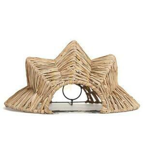 Pendant Light BAZAR BIZAR Raffia Beige Natural Boho Handmade 30x15x40 cm small 5