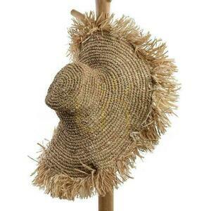 Handgjord raffiahatta BAZAR BIZAR natural beige 57 cm small 3