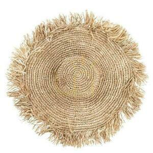 Handgjord raffiahatta BAZAR BIZAR natural beige 57 cm small 6