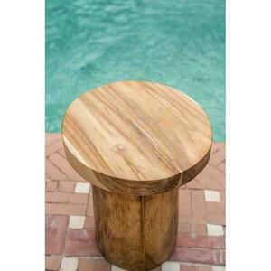 Sidobord BAZAR BIZAR Inti i teakträ, naturlig, Stools & Side Tables small 7