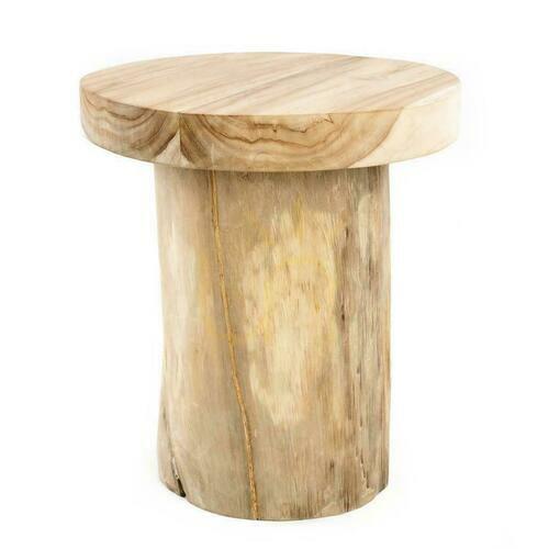 Kontrollera Sidobord BAZAR BIZAR Inti i teakträ, naturlig, Stools & Side Tables