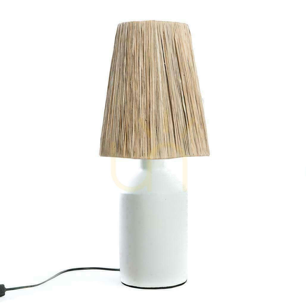 Kontrollera Bordslampa Bedouin - Vit Naturell Bordslampa Bedouin - Vit Naturell