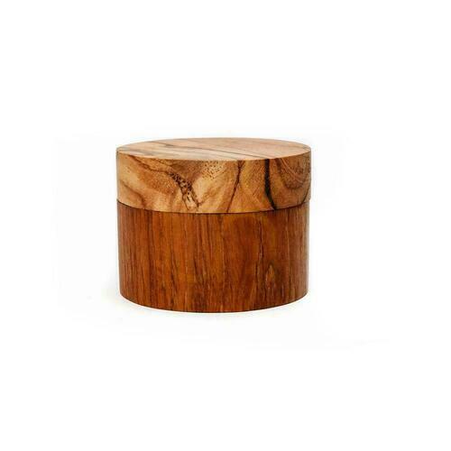 Kontrollera Handgjord teakburk BAZAR BIZAR Teak Root Collection S naturbeige
