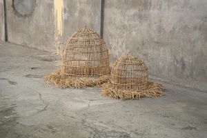 Pendellampa BAZAR BIZAR Casita Natur Beige Mendong Grass Collection L small 1