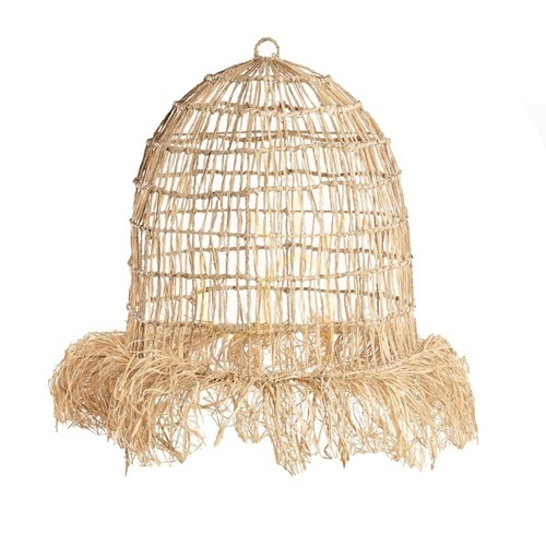 Kontrollera Pendellampa BAZAR BIZAR Casita Natur Beige Mendong Grass Collection L