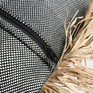 Kuddfodral BAZAR BIZAR Cotton Bonita 60x60 naturligt svart bomull raffia 1 Kuddfodral BAZAR BIZAR Cotton Bonita 60x60 naturligt svart bomull raffia small 1